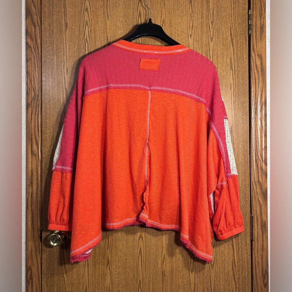 Pol Lane Knit Patchwork Boho Top - image 5